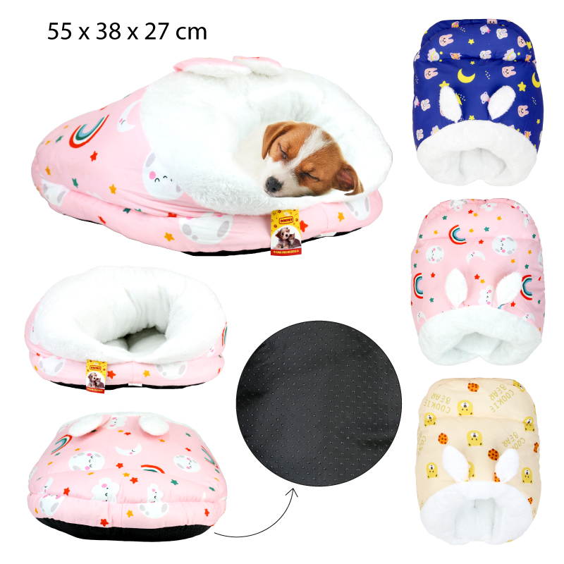 CAMA CUEVA SUAVE Y CÁLIDA PARA MASCOTAS - 55 X 38 X 27 CM