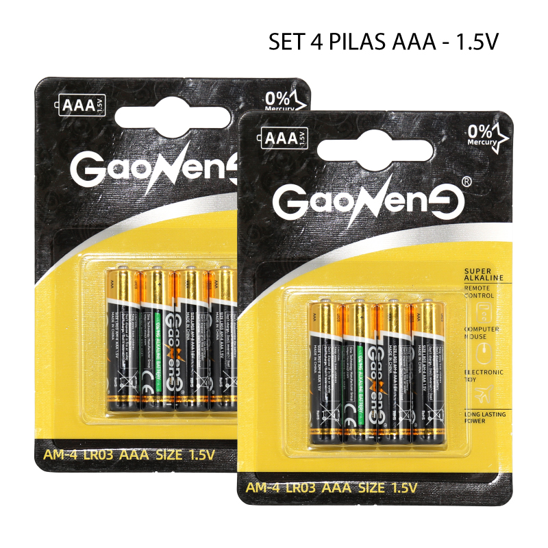 SET DE 4 PILAS AAA - 1.5V