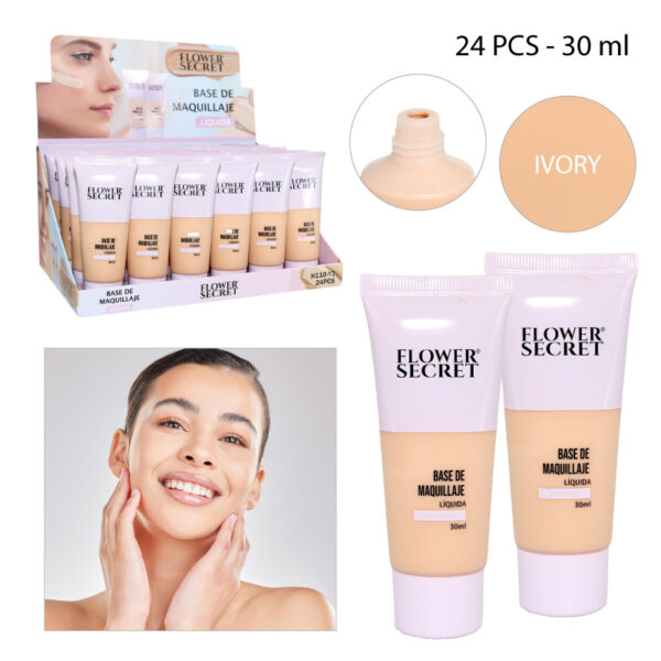 BASE DE MAQUILLAJE LÍQUIDA, TONO 2# IVORY - 30 ML