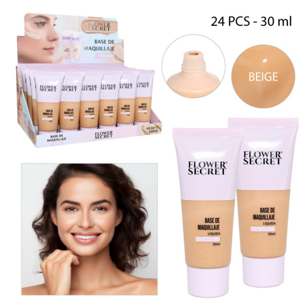 BASE DE MAQUILLAJE LÍQUIDA, TONO 3# BEIGE - 30 ML