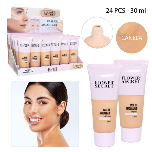 BASE DE MAQUILLAJE LÍQUIDA, TONO 5# CANELA - 30 ML