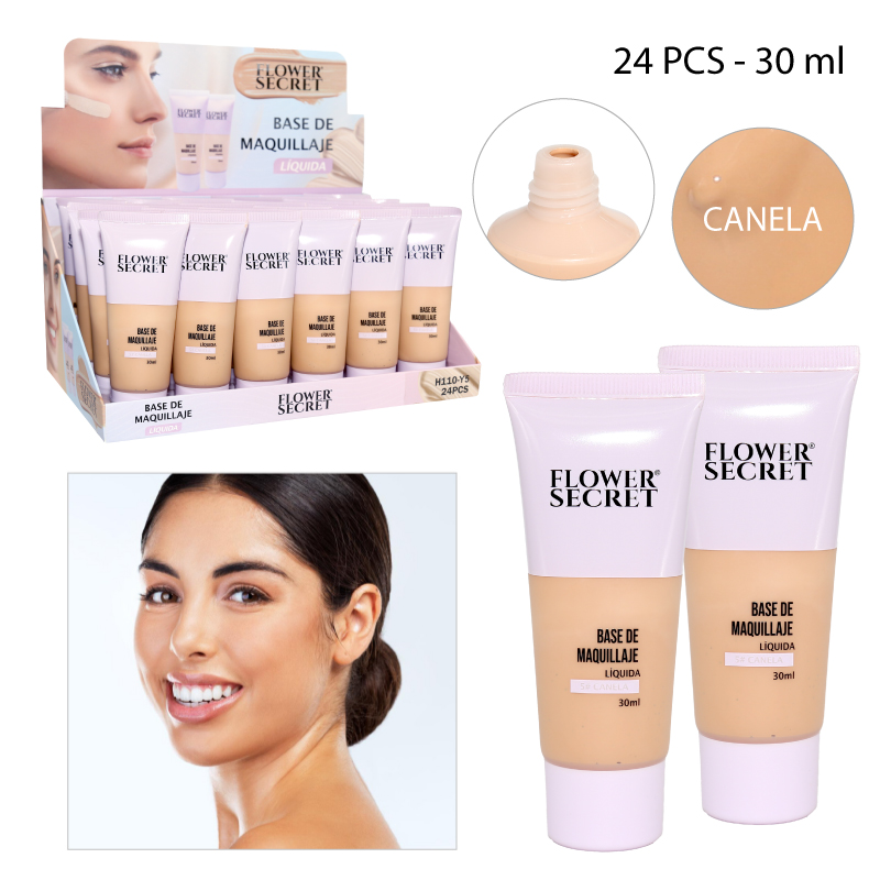 BASE DE MAQUILLAJE LÍQUIDA, TONO 5# CANELA - 30 ML