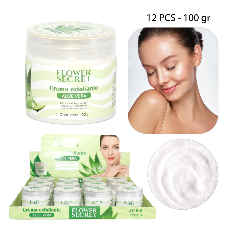 CREMA FACIAL EXFOLIANTE CON ALOE VERA - 100 GR