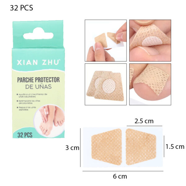 PARCHES PROTECTOR DE UÑAS - 32 PCS