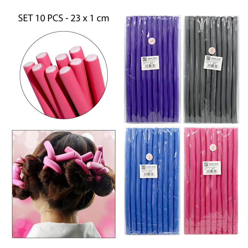 ONDULADOR DE PELO FLEXIBLES DELGADOS - 10 PCS