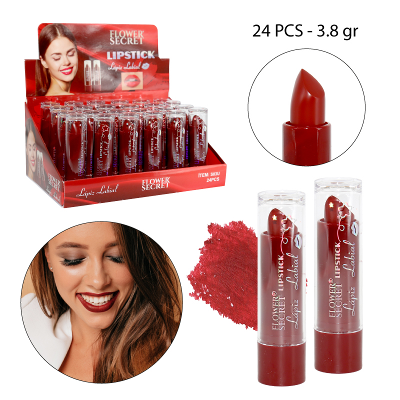 LABIAL EN BARRA COLOR ROJO TERRACOTA - 3.8 GR