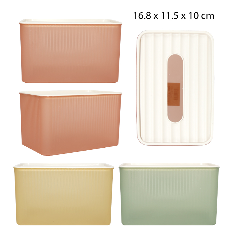 CAJA PLÁSTICA TRANSPARENTE PARA PAÑUELOS