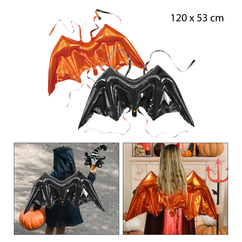 GLOBO DE HELIO CON DISEÑO ALAS DE MURCIELAGO - 120 X 53 CM