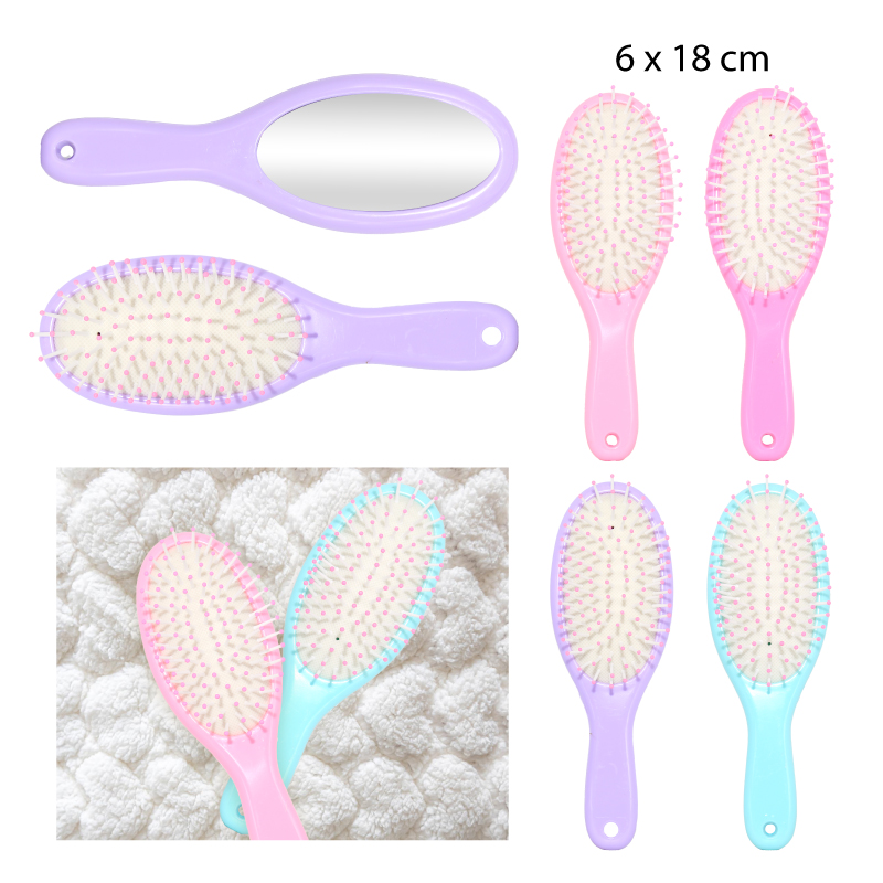 CEPILLO OVALADO PARA EL CABELLO CON ESPEJO