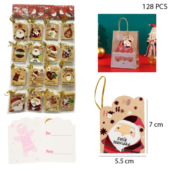 TARJETAS NAVIDAD 128 PCS