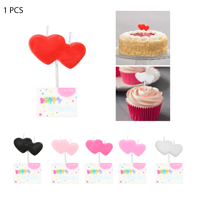 VELAS DE CUMPLEAÑOS DOBLE CORAZÓN