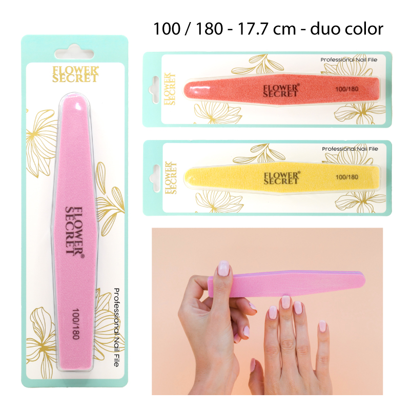 LIMA DE UÑAS GRUESA BICOLOR - 100/180
