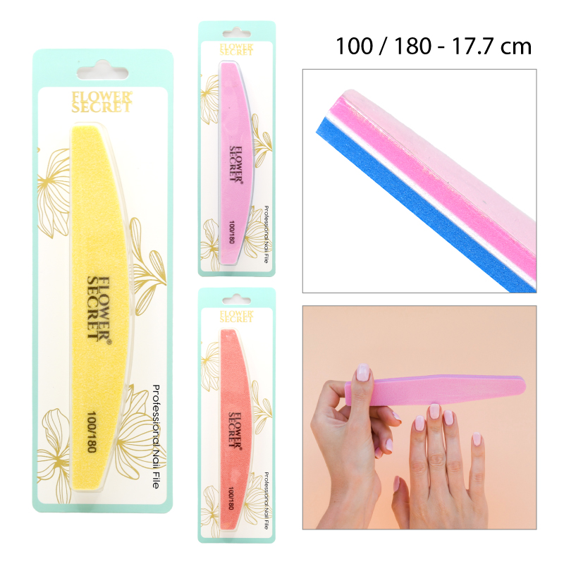 LIMA DE UÑAS GRUESA BICOLOR - 100/180