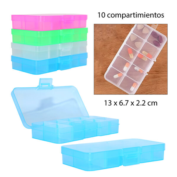 PASTILLERO DE 10 COMPARTIMIENTOS
