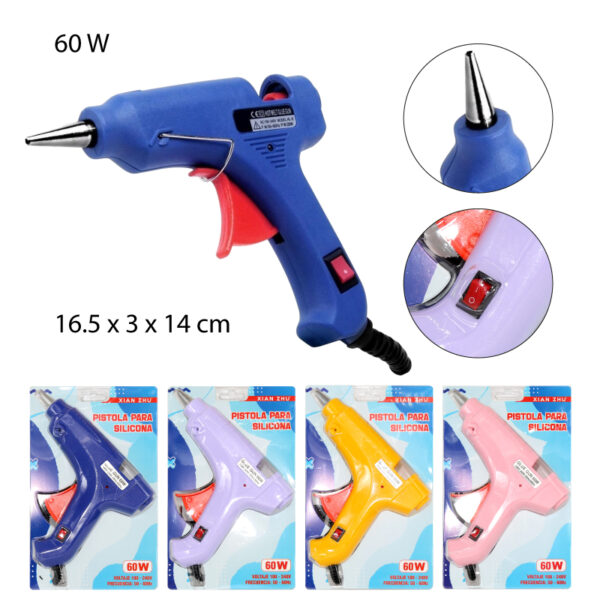 PISTOLA DE SILICONA ELÉCTRICA 60W - MEDIANA