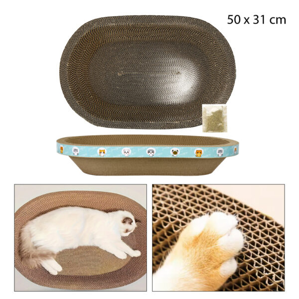 RASCADOR TIPO CUENCO OVALADO DE CARTÓN - 50 CM