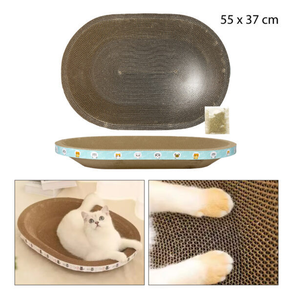 RASCADOR TIPO CUENCO OVALADO DE CARTÓN - 55 CM