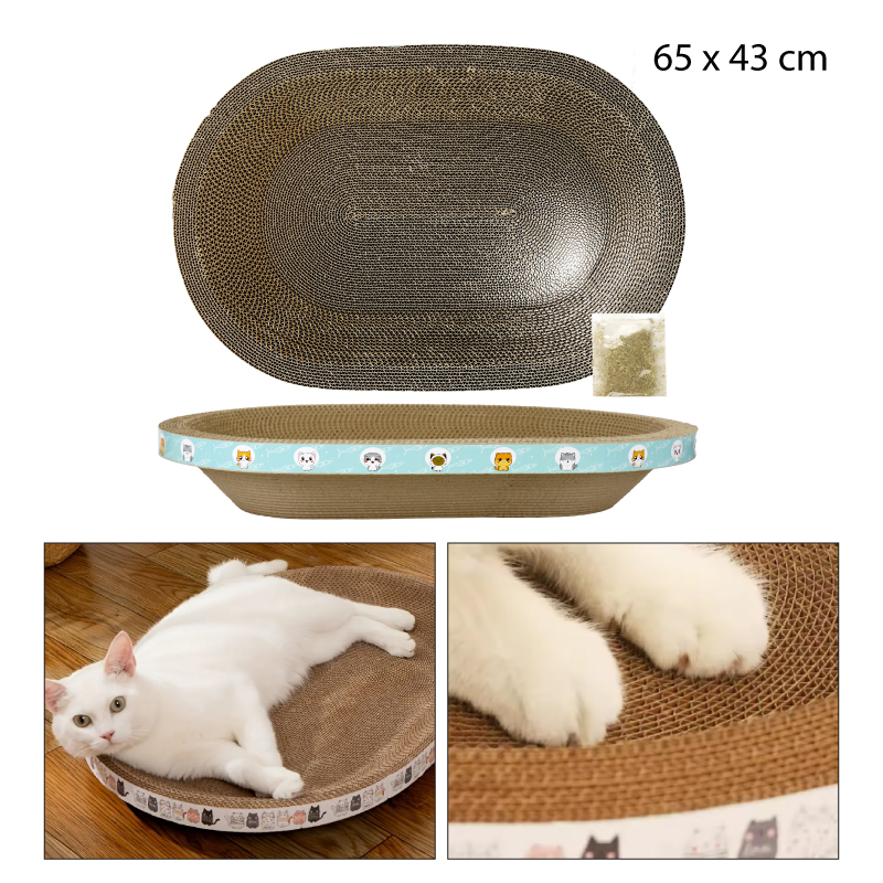 RASCADOR TIPO CUENCO OVALADO DE CARTÓN - 65 CM