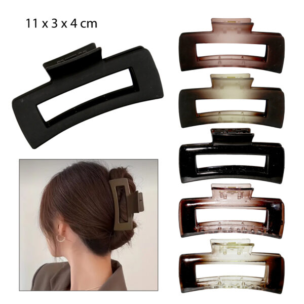 PINZAS PARA EL CABELLO DISEÑO RECTANGULAR DEGRADADO - 11 CM