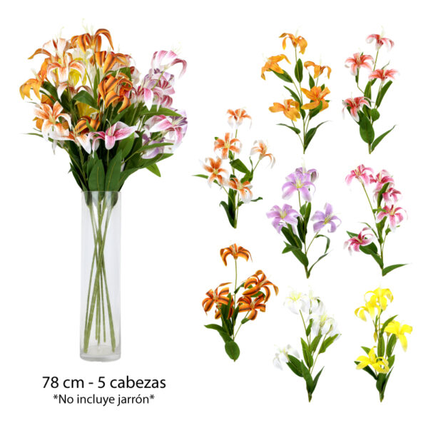 FLORES ARTIFICIALES DE LIRIO PRINCESA - 78 CM
