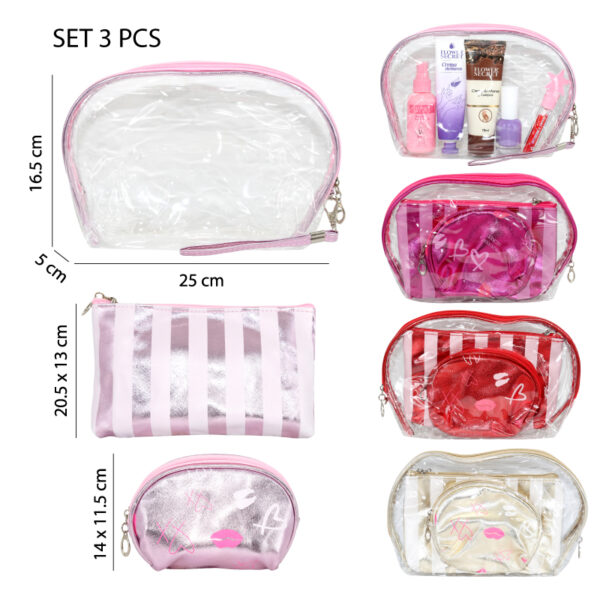 SET DE 3 COSMETIQUEROS