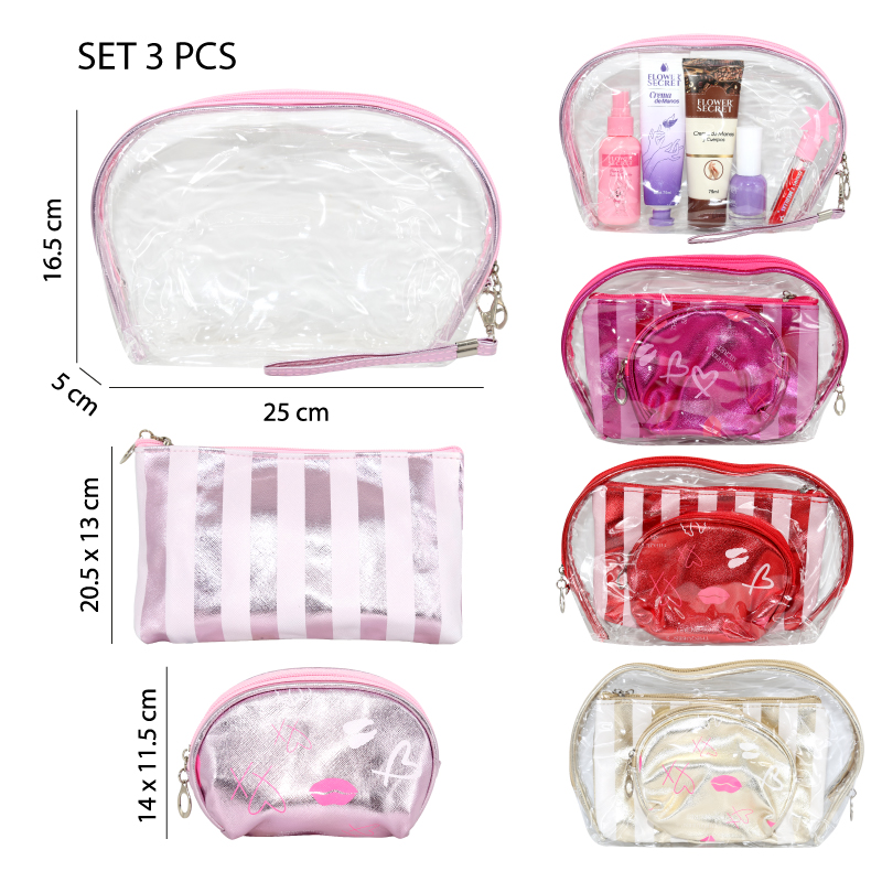 SET DE 3 COSMETIQUEROS