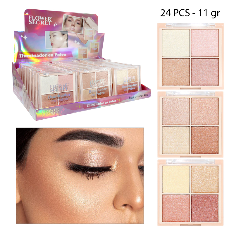 PALETAS DE 4 ILUMINADORES FACIALES TONOS NATURALES - 11 GR