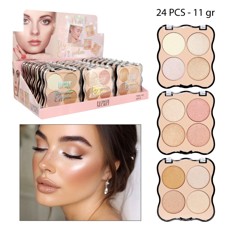 PALETAS DE 4 ILUMINADORES FACIALES TONOS NATURALES - 11 GR