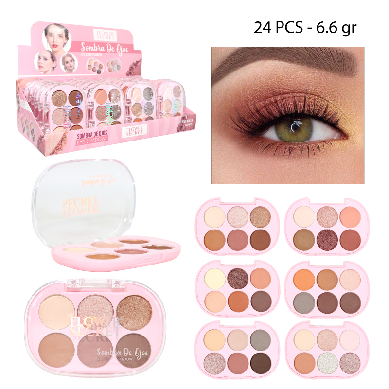 PALETA DE 6 SOMBRAS, TONOS TERROSOS - 6.6 GR