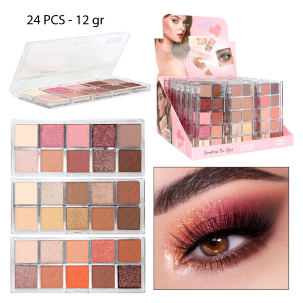 PALETA DE SOMBRAS DE 10 COLORES CÁLIDOS