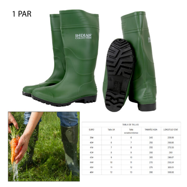 BOTAS DE GOMA ALTA PARA LLUVIA - VERDE