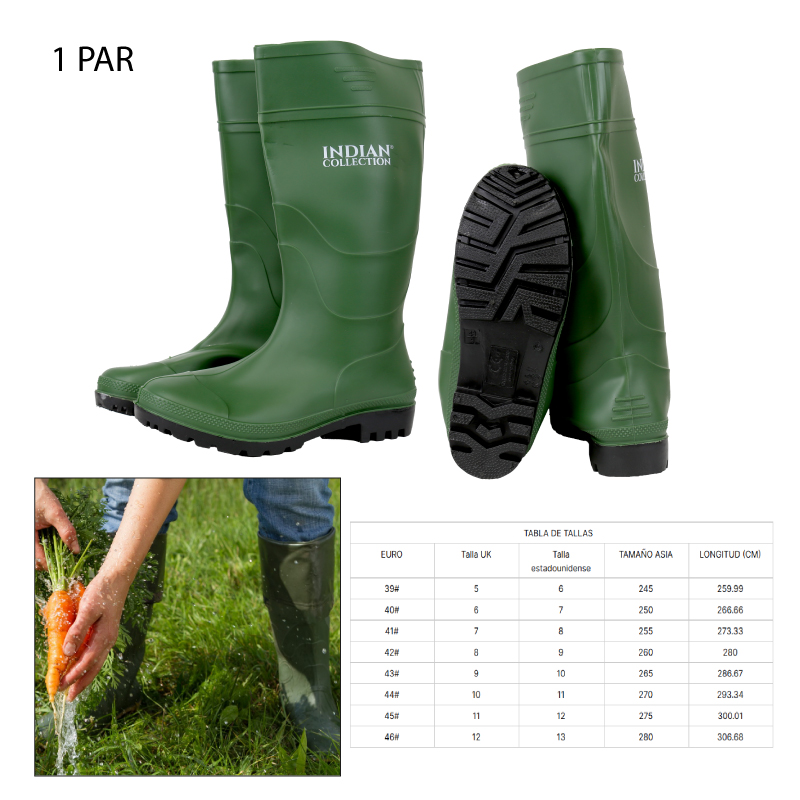 BOTAS DE GOMA ALTA PARA LLUVIA - VERDE