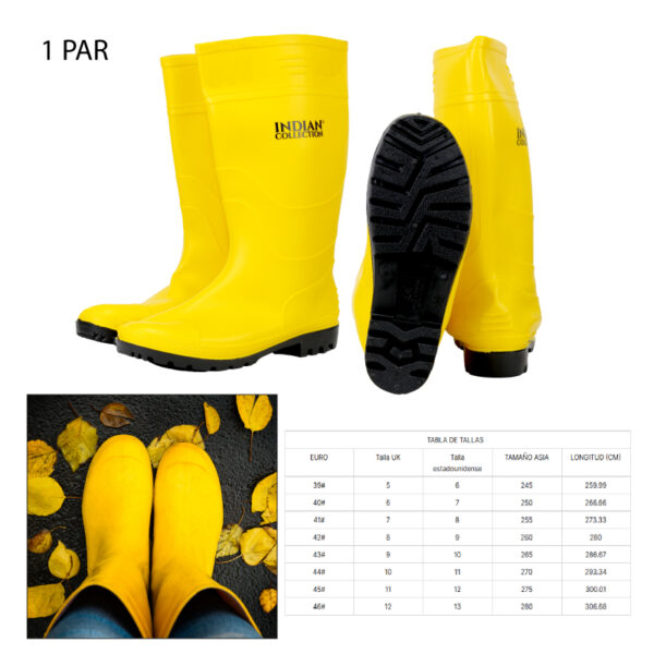 BOTAS DE GOMA ALTA PARA LLUVIA - AMARILLOS
