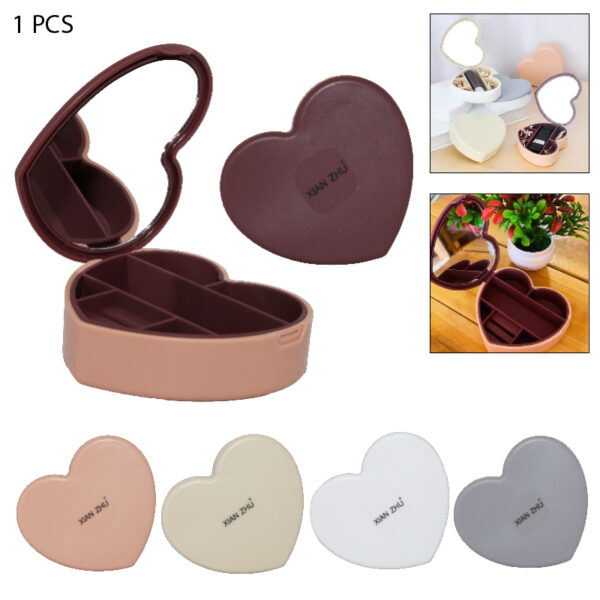 JOYERO CON ESPEJO FORMA DE CORAZÓN