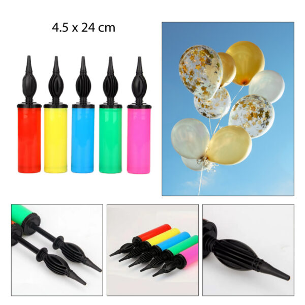 BOMBÍN MANUAL DE PLÁSTICO PARA GLOBOS - MEDIANO