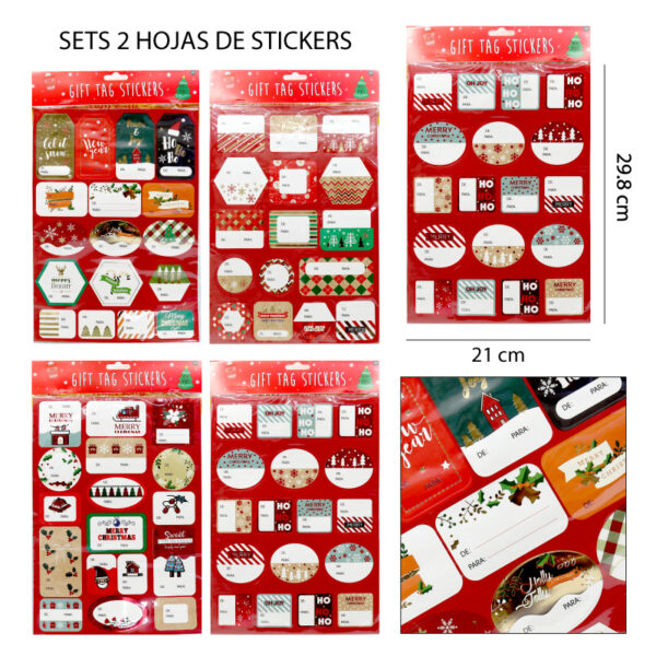 ETIQUETAS ADHESIVAS DE NAVIDAD PARA REGALOS