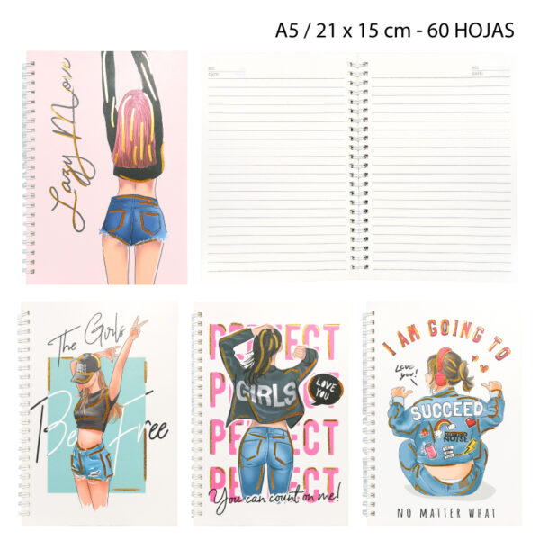 LIBRETA PORTADA "GIRLS"- 60 HOJAS