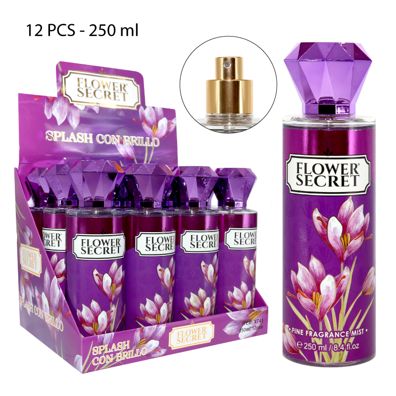 PERFUME SPLASH CON BRILLOS PARA MUJER, EDICIÓN DIAMANTE - 250 ML