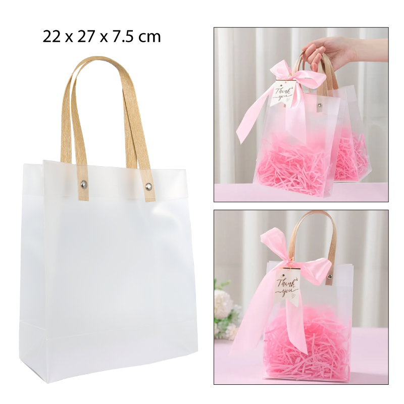BOLSA DE REGALO TRANSPARENTE DE PVC - 22 X 27 CM