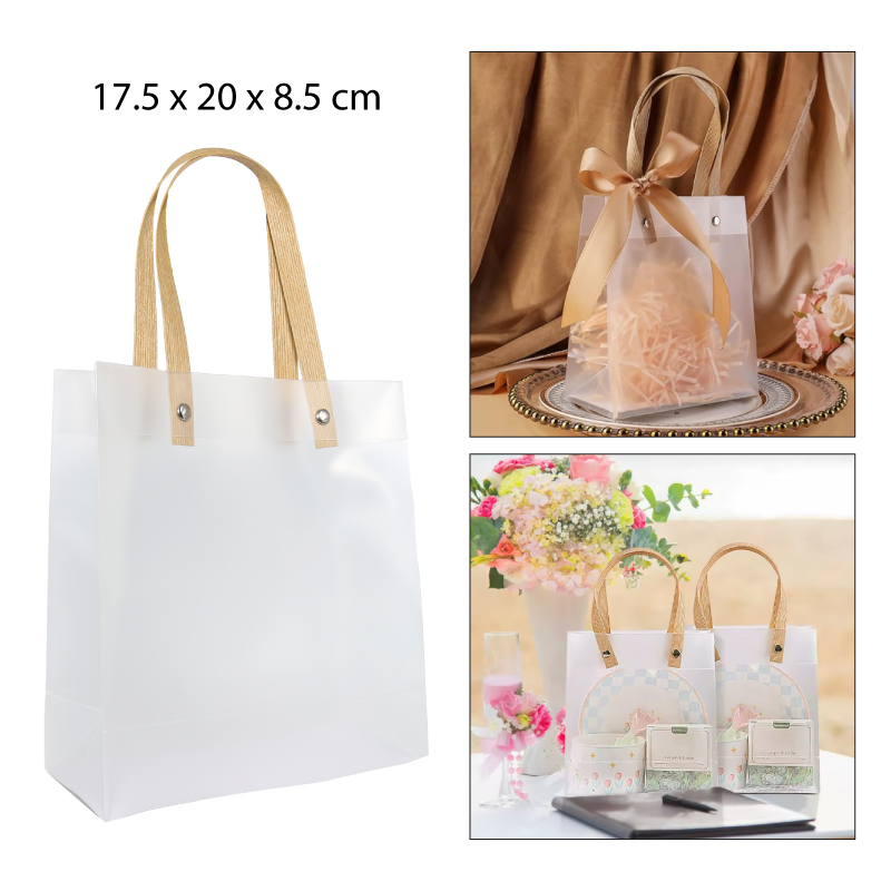 BOLSA DE REGALO TRANSPARENTE DE PVC - 17.5 X 20 CM