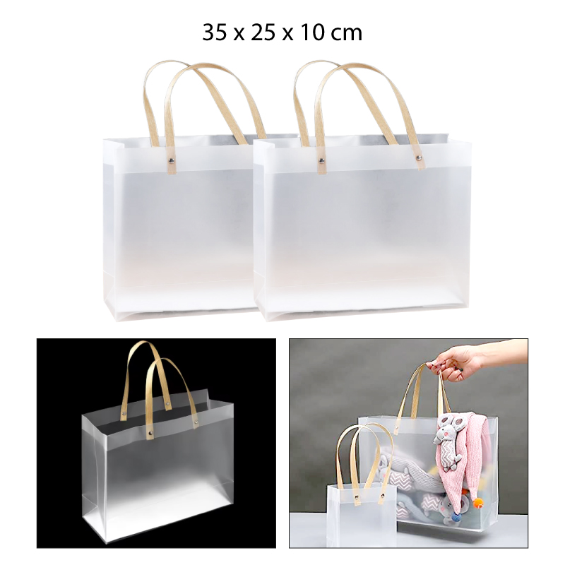 BOLSA DE REGALO TRANSPARENTE DE PVC - 25 X 35 CM
