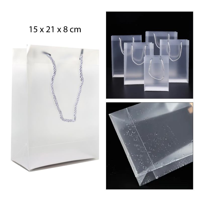 BOLSA DE REGALO TRANSPARENTE DE PVC - 15 X 21 CM