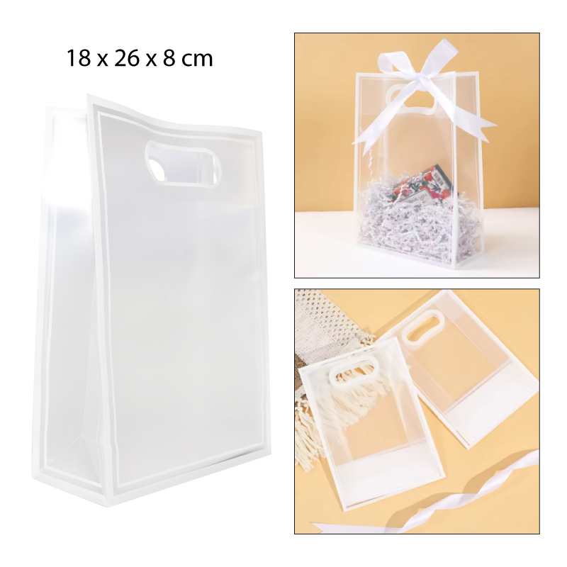 BOLSA DE REGALO TRANSPARENTE DE PVC - 18 X 26 CM