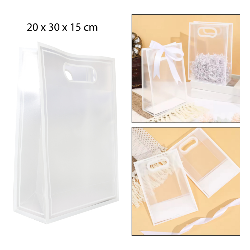 BOLSA DE REGALO TRANSPARENTE DE PVC - 20 X 30 CM