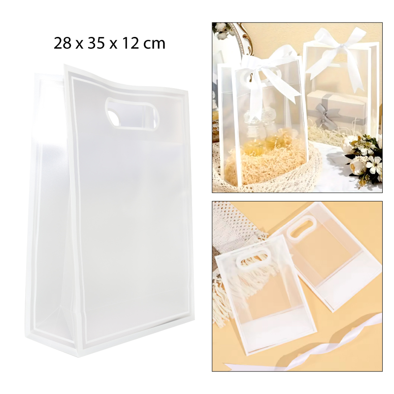 BOLSA DE REGALO TRANSPARENTE DE PVC - 28 X 35 CM