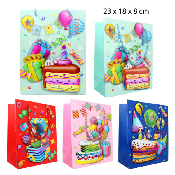 BOLSA DE REGALO PARA CUMPLEAÑOS - 23 CM