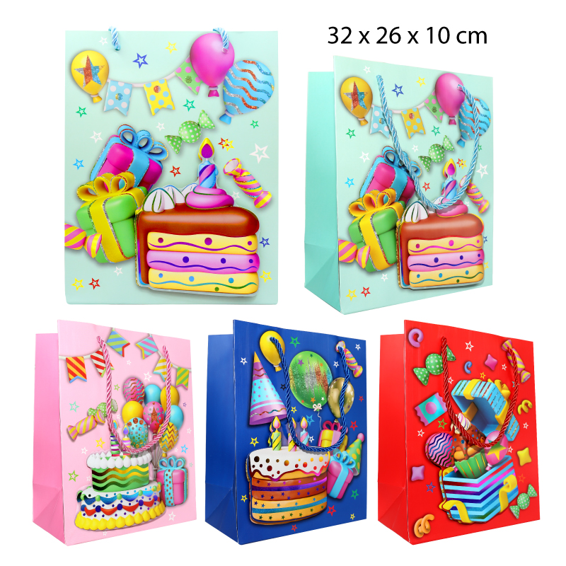 BOLSA DE REGALO PARA CUMPLEAÑOS - 32 CM