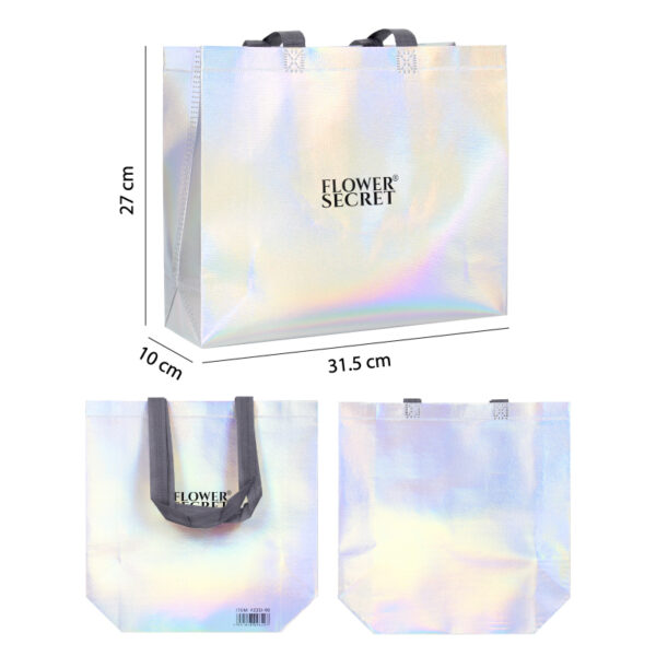 BOLSA CON ASAS, DISEÑO TORNASOL "FLOWER SECRET" - 31.5 X 27 CM