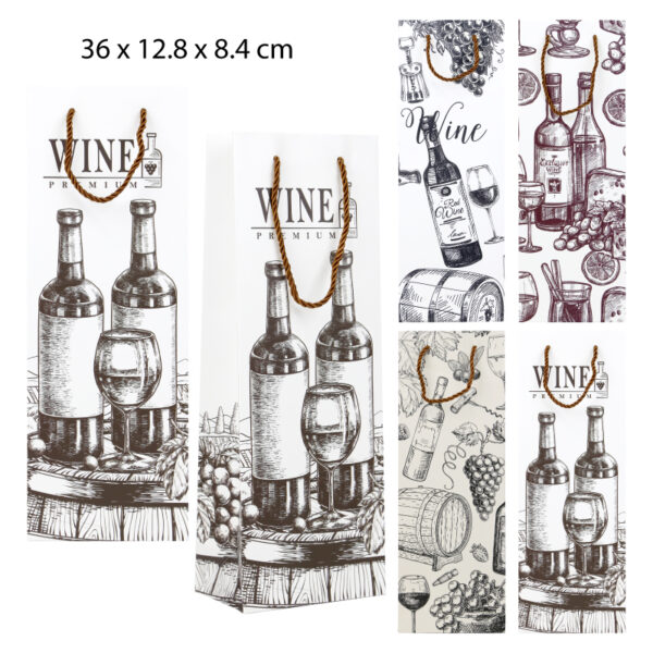 BOLSA DE REGALO PARA VINOS - 36 X 12.8 CM