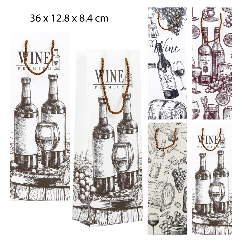 BOLSA DE REGALO PARA VINOS - 36 X 12.8 CM